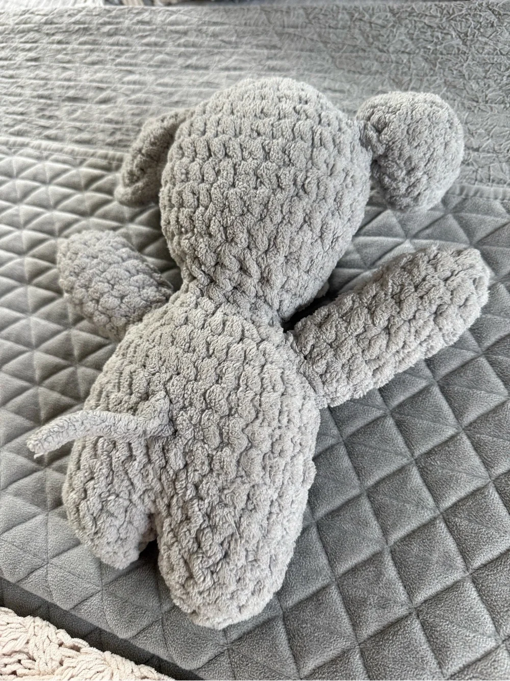 Handmade Crochet Grey Elephant Plush Toy